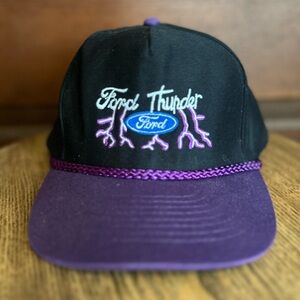 Vintage 1990s Ford Thunder Rope Front SnapBack Hat Cap